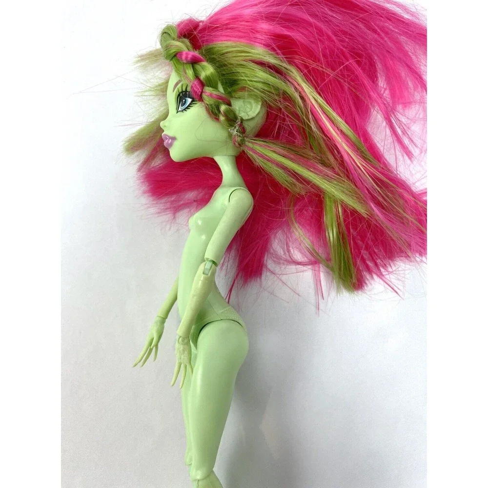 Monster High Venus McFlytrap Doll Pink Green Hair‎ Nude No Clothes